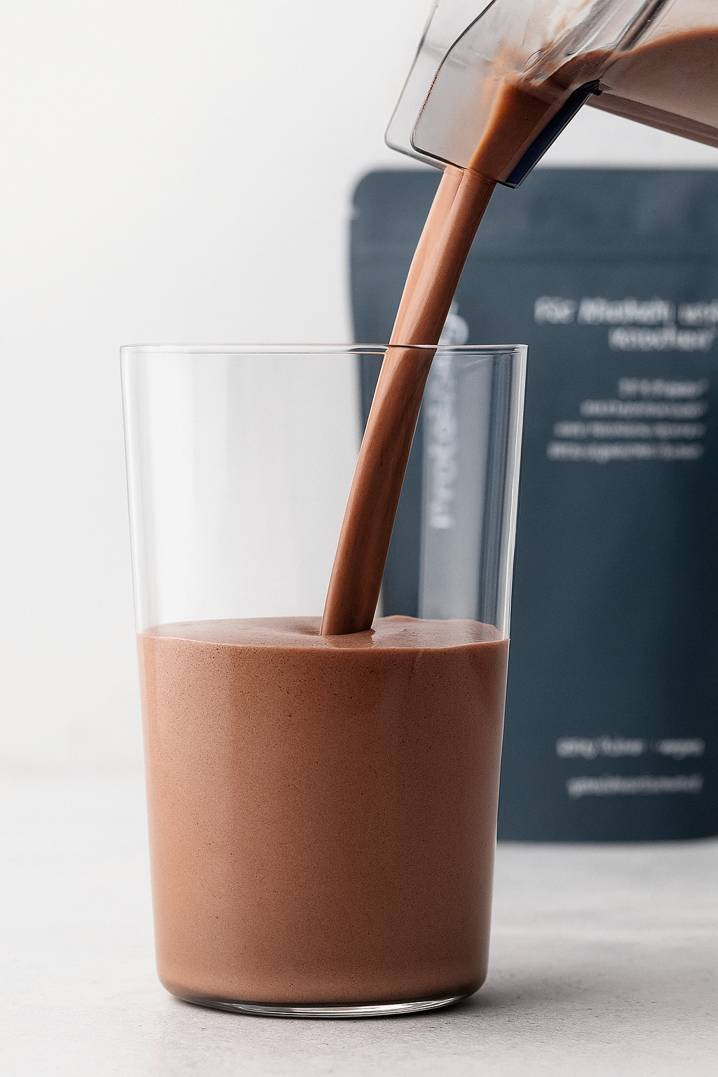 Veganer Bananen-Schoko Proteinshake
