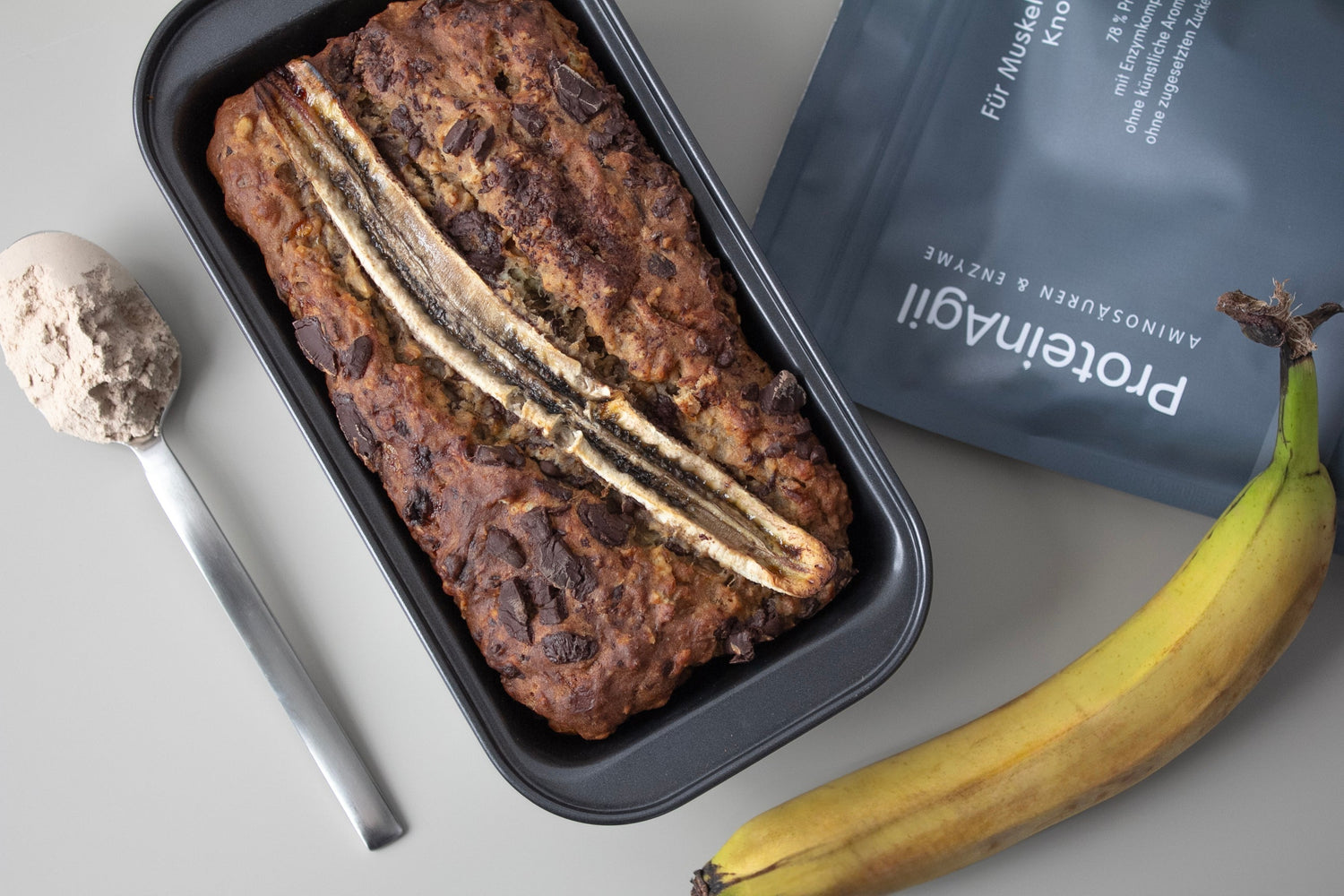 Veganes High-Protein Bananenbrot