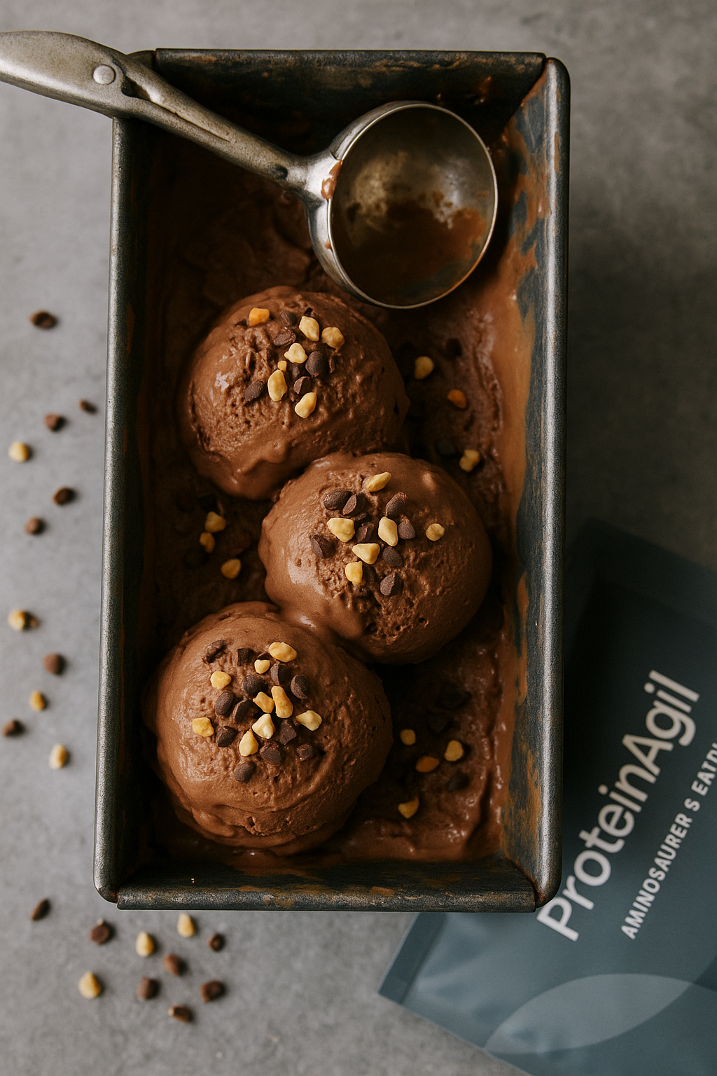 Veganes Schoko Protein Eis