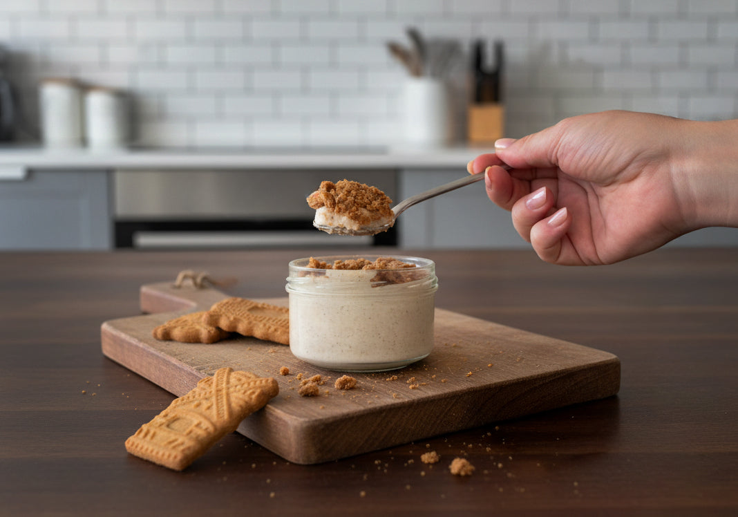 Proteinreiche vegane Spekulatius Mousse