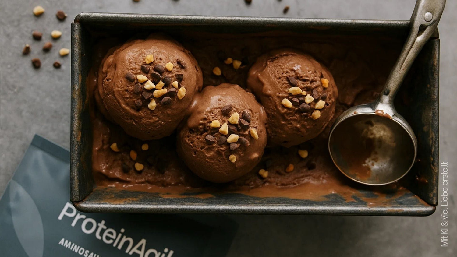 Veganes Schoko Protein Eis