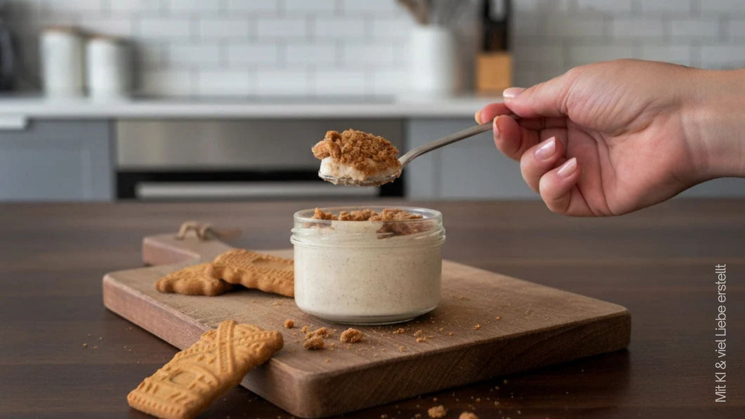 Proteinreiche vegane Spekulatius Mousse